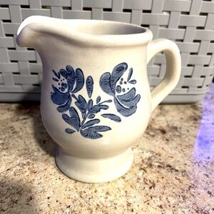 Vintage Pfaltzgraff  Yorktowne pattern in blue and white Creamer 8 oz Pitcher